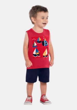Conjunto Regata E Bermuda Barcos Kyly