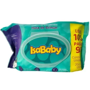 Toalha Umedecida Isababy Hora de Brincar 100Und Hipoalergico