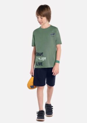 Conjunto Kyly Menino Camiseta E Bermuda Estampa