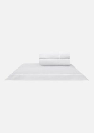 Jogo de Cama Kacyumara Queen Lazio 300 Fios Branco
