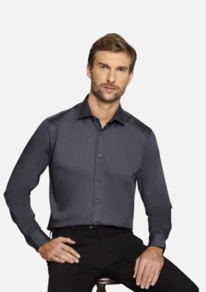 Camisa Masculina Manga Longa Acetinado Elastano Resumo