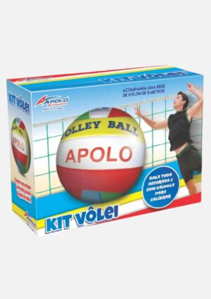 Kit Vôlei Bola e Rede - Apolo Brinquedos