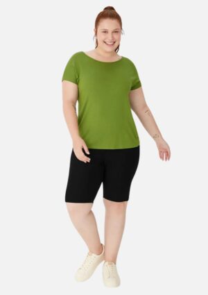 Bermuda Básica Plus Size Cintura Média Em Algodão Malwee