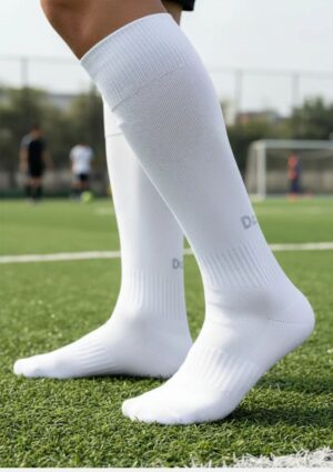 Meião Futebol Adulto Sport Cano Longo Branco Lupo