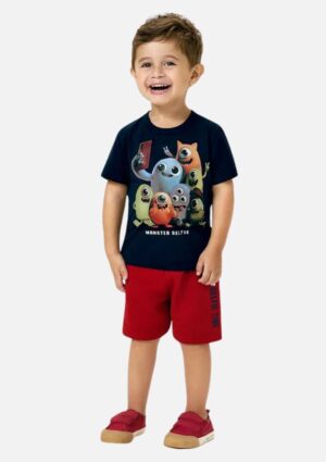 Conjunto Bebê Estampa Monstrinhos Kyly
