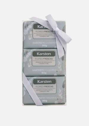 Kit 3 Sabonetes Karsten Em Barra 80g Para Presentear