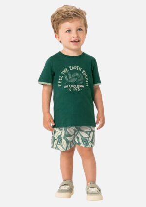Conjunto Infantil Camiseta E Bermuda Carinhoso