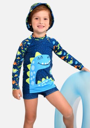 Sunga e Camiseta Proteção UV50+ Marujos e Sereias