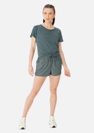 Shorts Esportivo Runner Cadarço Frontal Em Tafetá Malwee