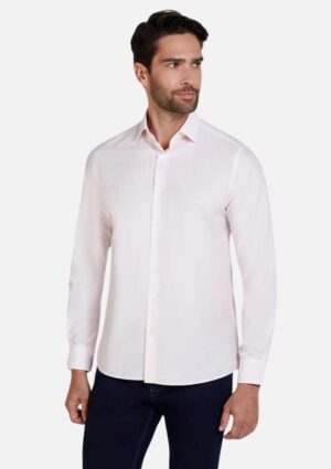 Camisa Masculina Social Rosa Claro Manga Longa Dudalina