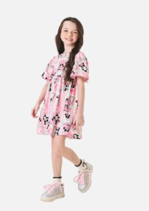 Vestido Infantil Estampa Panda Mundo Cinti