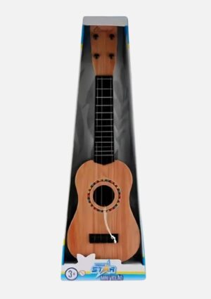 Mini Violão Infantil Bege com Cordas de Aço e Palheta - BBR Toys