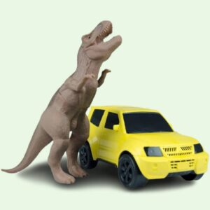 Carrinho Adventure Park Com Dinossauro - Super Toys