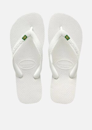 Chinelo Havaianas Branco Masculino Bandeira Brasil