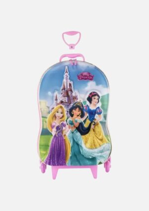 Mochila Maxtoy Escolar de Rodinhas Princesas Castelo