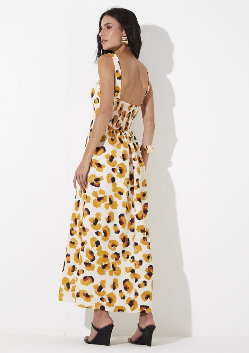 Vestido Linho Estampado Animal Print Sommer - Imagem 2