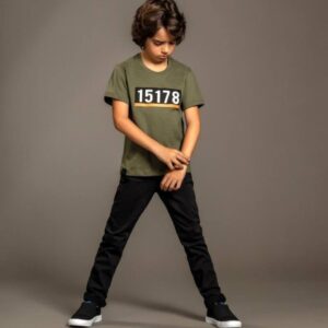 Camiseta Kids Verde Militar Fbr