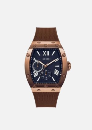 Relógio Guess Masculino Com Pulseira De Silicone Marrom - GW0568G1