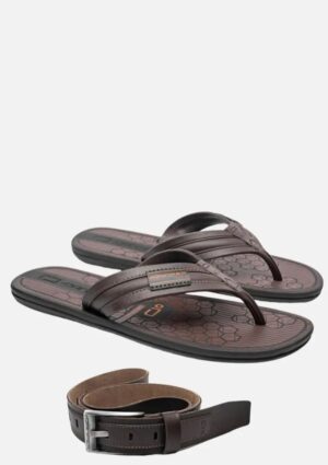 Kit Chinelo de Dedo Com Cinto Ajustável Danper