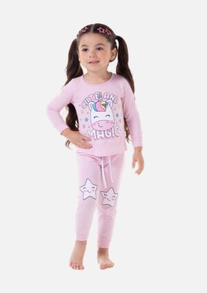 Pijama de Inverno Bebê Unicórnio Céu Estrelado