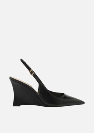Scarpin De Couro Salto Alto Anabela Slingback Arezzo