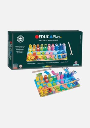 Brinquedo Educativo Tabuleiro Somar e Brincar - Polibrinq