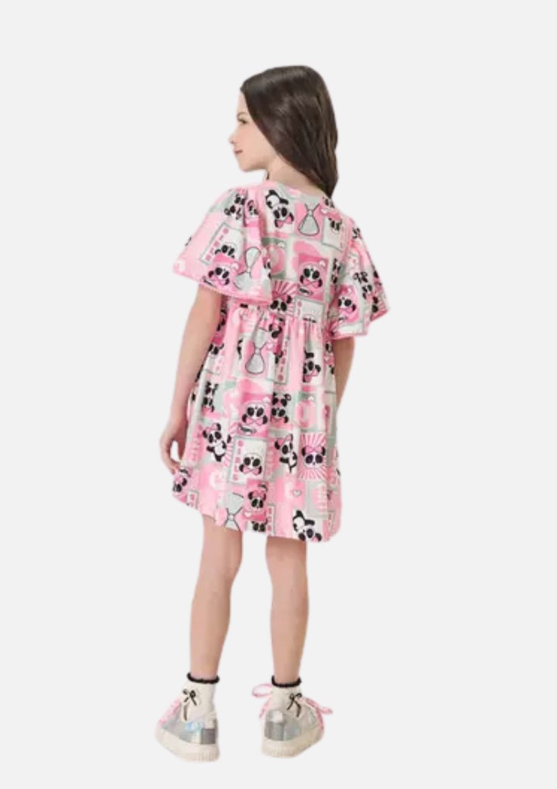 Vestido Infantil Estampa Panda Mundo Cinti - Imagem 2