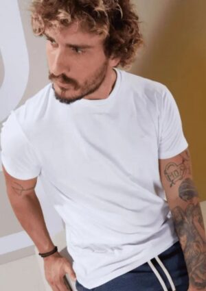 Camiseta Masculina Básica Meia Malha De Algodão FBR