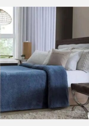 Manta Fantasy Jolitex Jacquard  Casal - Azul