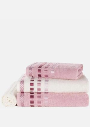 Jogo de Banho Karsten 4 Peças Calera Amaranto/ Ivory/ Rosa