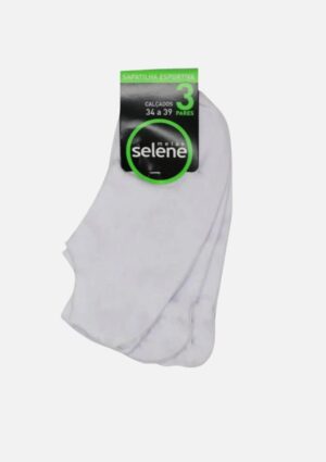 Kit Com 3 Meias Brancas Selene