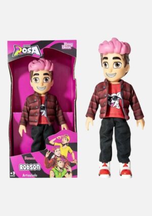 Boneco Articulado Robson Dos Rosa 26cm Baby Brink