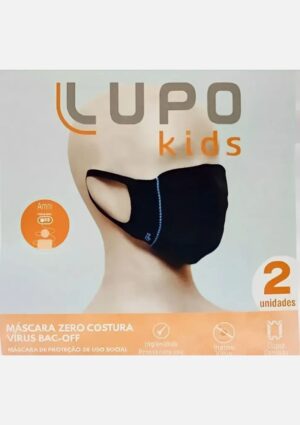Máscara Lupo Kids Zero Costura Vírus Bac-Off