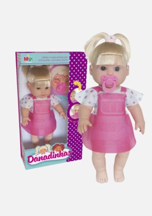Boneca Coleção Danadinhas Cabelo Ruivo Com Chupeta - Milk