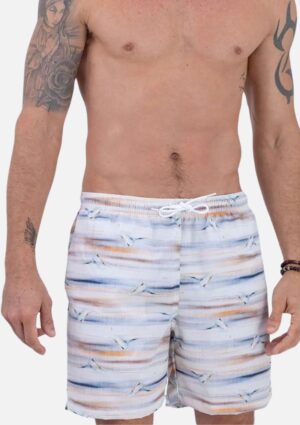 Shorts Masculino Estampado Branco DLZ