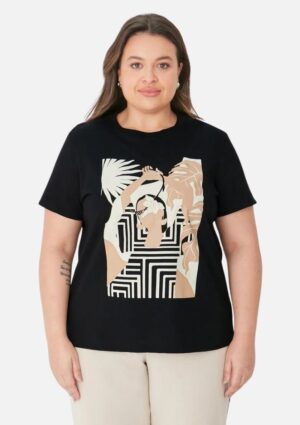 Camiseta Malwee Plus Size Estampada Em Algodão