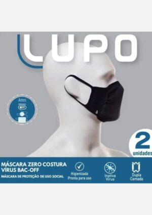 Máscara Lupo Zero Costura Vírus Bac-Off