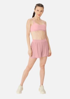 Shorts Esportivo Duplo Em Double Jersey E Tule Malwee