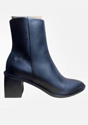 Bota Couro Salto Grosso Preta Capodarte