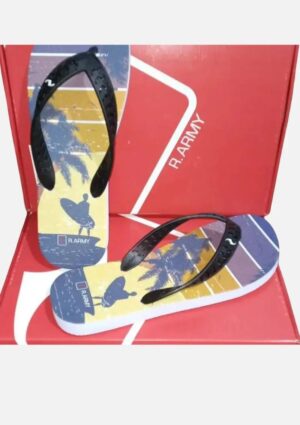 Chinelo R.Army Com Caixa Para Presente Amarelo