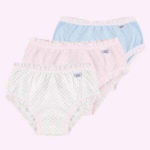 Kit 3 Calcinhas Infantil Com Babado DelRio