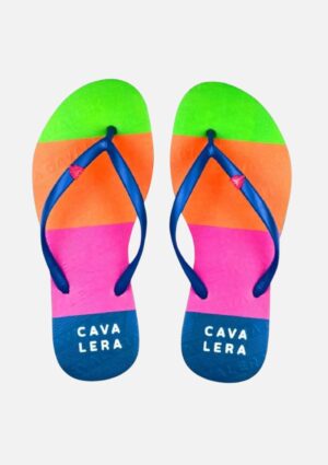 Chinelo Feminino Colorido Tira Símbolo Cavalera