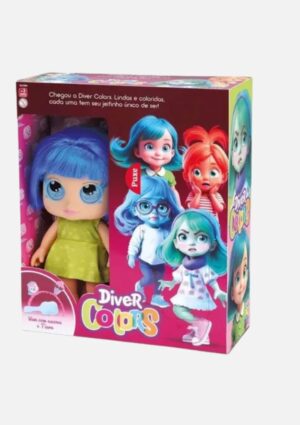 Boneca Colorida Emoção Alegria Divertidamente Diver Colors