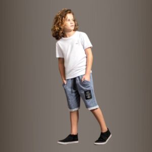 Bermuda Moletom Kids Azul Fbr