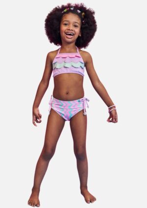 Biquíni Kukiê Infantil Em Malha Com Proteção Uv 50+ Lilás
