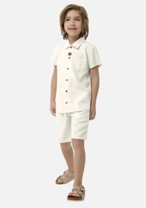 Conjunto Carinhoso Viscolinho Camisa/Bermuda