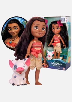 Boneca Moana Princesa Disney E Pua Cotiplás