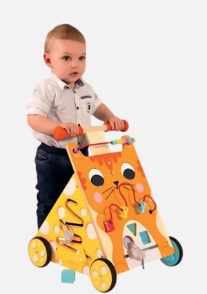 Andador Infantil Multiatividades Madeira Gatinho Janod