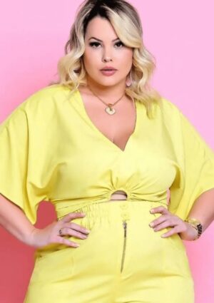 Blusa Cropped Feminina Plus Size Maxi Plus