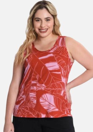 Blusa Secret Glam Regata Feminina Plus Size